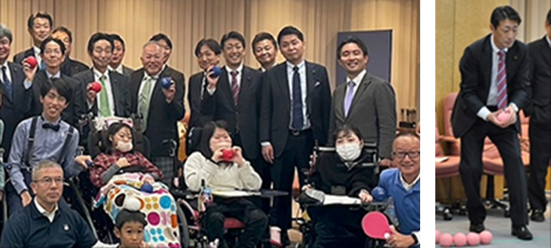 「ボッチャ」は障がい者も健常者も一緒に楽しめる新しいスポーツ。普及に努めます。